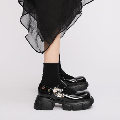 Kawaii Fashion Shoes Whimsical Velvet Buckle Mary Janes