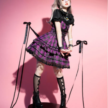 Kawaii Fashion Punk Dress Whimsical Plum Blossom Dream Dress