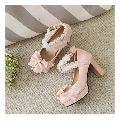 Kawaii Fashion Shoes Whimsical Cloud Puff Heels
