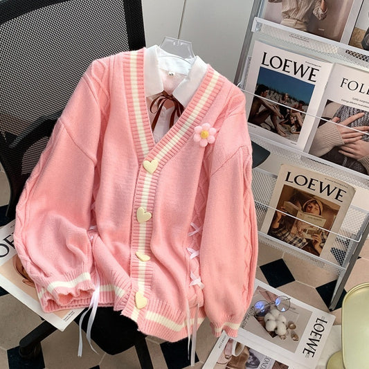 Kawaii Fashion Sweater Whimsical Dreamweaver Knitted Cardigan