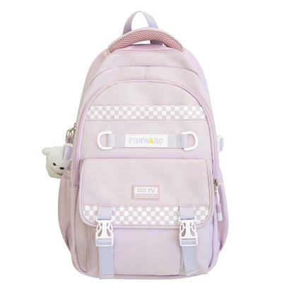 Kawaii Fashion Bag Whimsical Plaid Twilight Backpack
