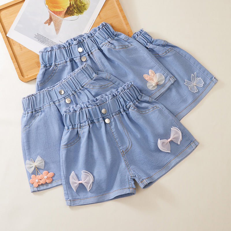 Kawaii Fashion Shorts Whimsical Wonderland High Waist Denim Shorts