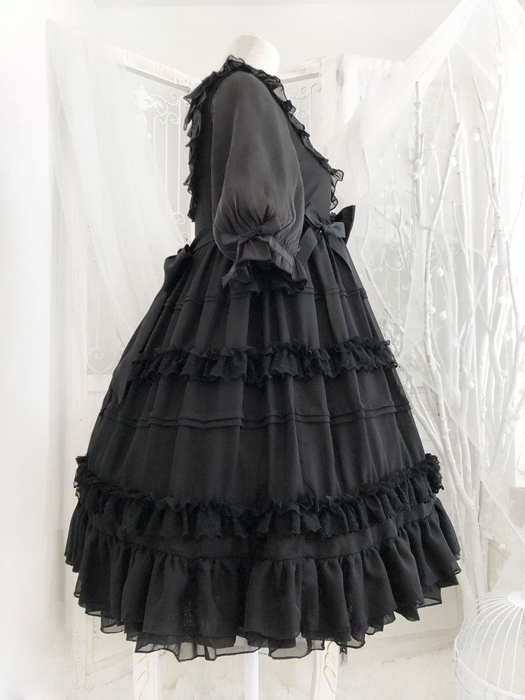 Kawaii Fashion Lolita Dress Moonlit Chiffon Fantasy Ensemble