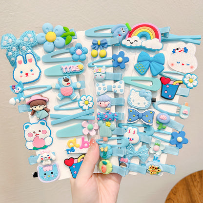 Kawaii Fashion Whimsical Blossom Bow Hair Accessory Ensemble