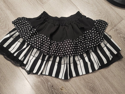 Kawaii Fashion Skirt Crescendo of Midnight Chiffon Pettiskirt
