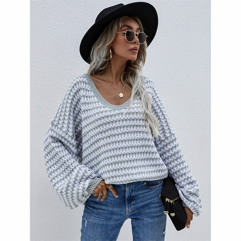 Kawaii Fashion Sweater Charming Striped Autumn Whisper Sweater