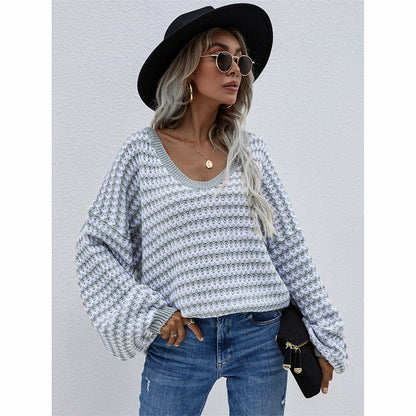 Kawaii Fashion Sweater Charming Striped Autumn Whisper Sweater
