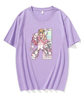 Kawaii Fashion Shirt Whimsical Lilac Dreamer Pullover Top