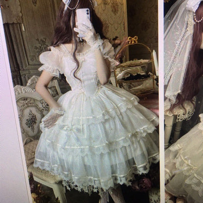 Kawaii Fashion Lolita Dress Blossom Dreamscape Ruffle Bow Dress