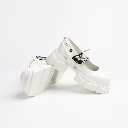 Kawaii Fashion Shoes Whimsical Velvet Buckle Mary Janes