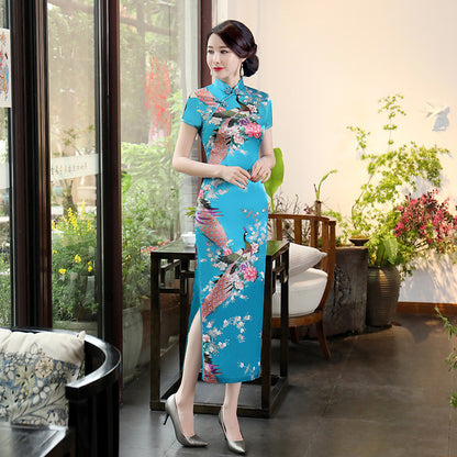 Kawaii Fashion China Dress Crimson Moonlit Velvet Cheongsam