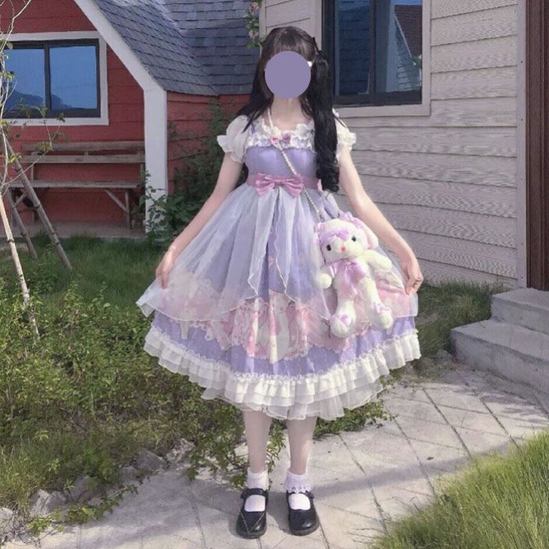 Lolita Skirt Student Sweet Cute Soft Girl Small  Lolita Jsk Suspender Dress
