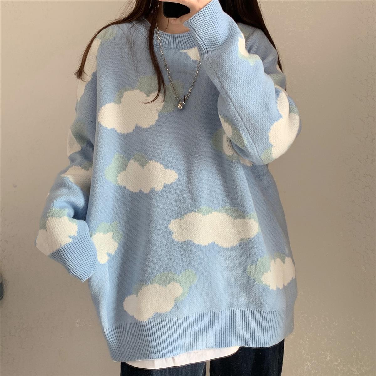 Kawaii Fashion Sweater Graffiti Dreamscape Pullover Sweater
