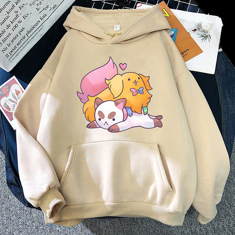 Kawaii Fashion Hoodie Whimsical Canvas Dreamer Pullover