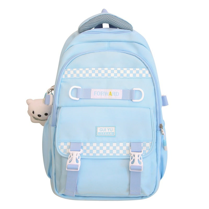 Kawaii Fashion Bag Whimsical Plaid Twilight Backpack