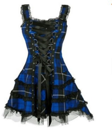 Kawaii Fashion Punk Dress Whimsical Berry Garden Cotton Dress