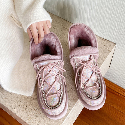 Kawaii Fashion Shoes Whimsical Whispering Velvet Boots