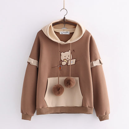 Kawaii Fashion Hoodie Cuddle Cloud Bear Knit Pullover