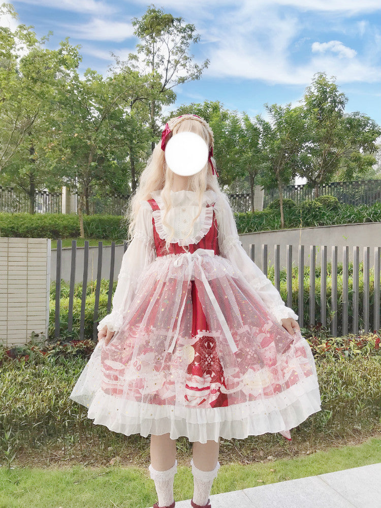 Meow Sauce Ice Cream Suspender Jsk Dress