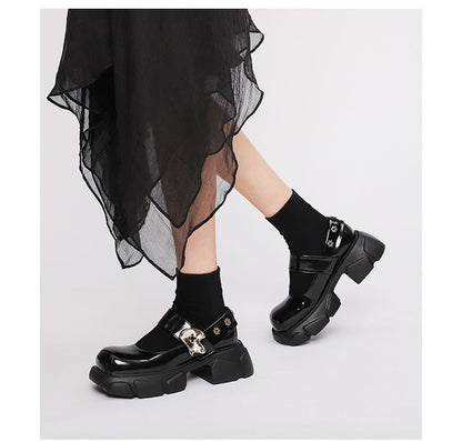Kawaii Fashion Shoes Whimsical Velvet Buckle Mary Janes