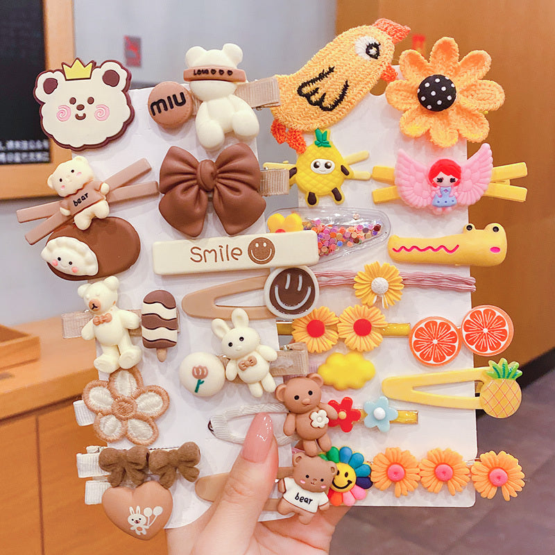 Kawaii Fashion Whimsical Blossom Bow Hair Accessory Ensemble