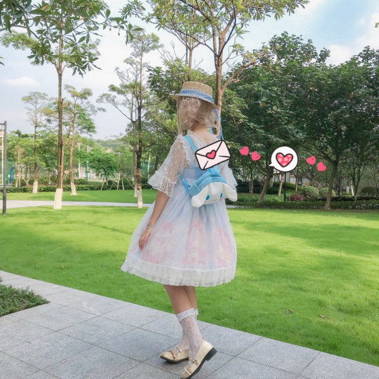 Kawaii Fashion Lolita Dress Whispers of Blossom Chiffon Daybreak Reverie