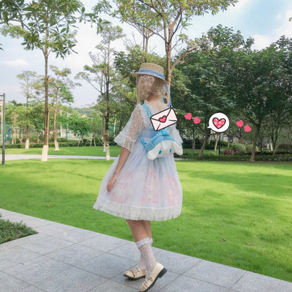 Kawaii Fashion Lolita Dress Whispers of Blossom Chiffon Daybreak Reverie
