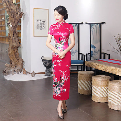 Kawaii Fashion China Dress Crimson Moonlit Velvet Cheongsam
