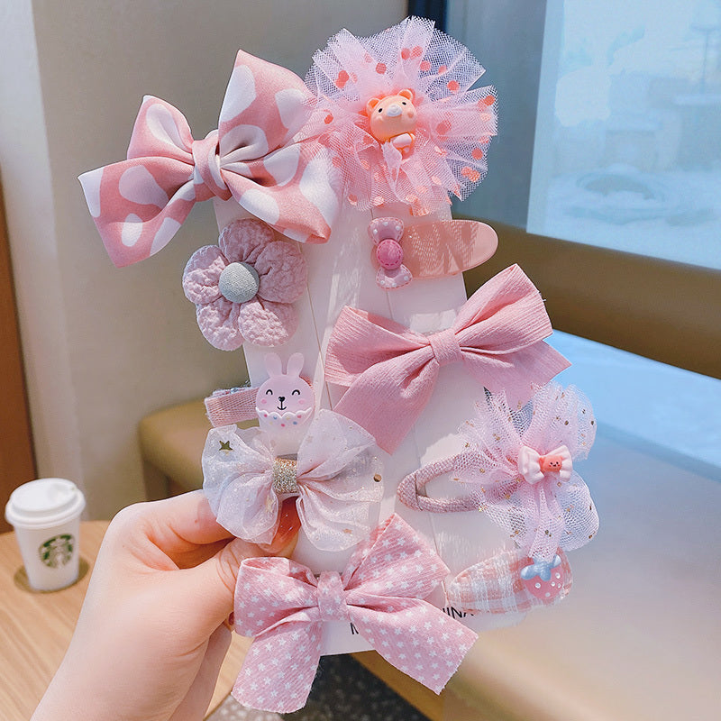 Kawaii Fashion Whimsical Blossom Bow Hair Accessory Ensemble
