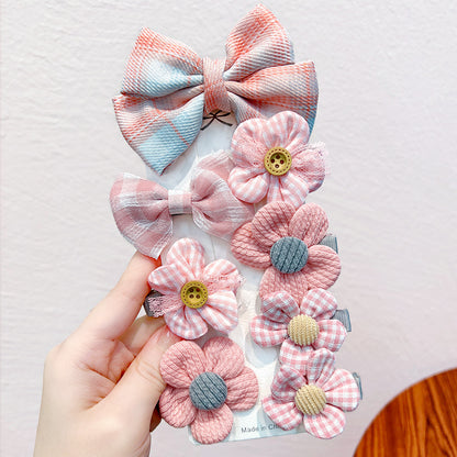 Kawaii Fashion Whimsical Blossom Bow Hair Accessory Ensemble