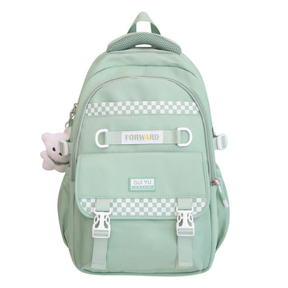 Kawaii Fashion Bag Whimsical Plaid Twilight Backpack