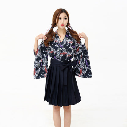Improved Kimono With Carp Streamer And Wind Print
