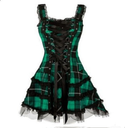 Kawaii Fashion Punk Dress Whimsical Berry Garden Cotton Dress