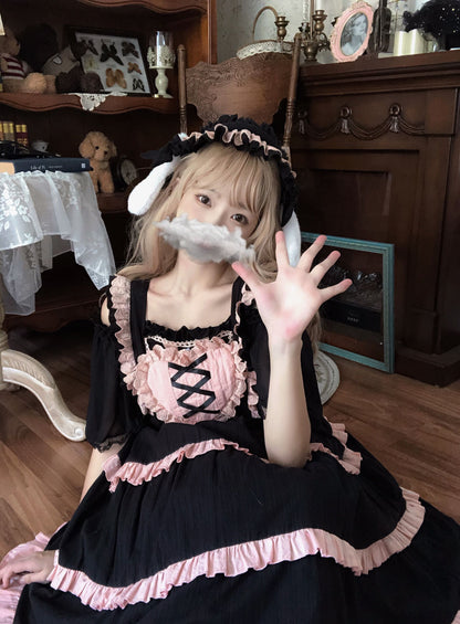 Kawaii Fashion Lolita Dress Whimsical Chiffon Dreams Ensemble