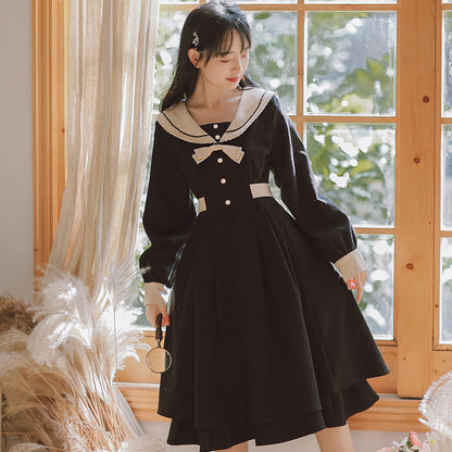 Kawaii Fashion Punk Dress Velvet Cherry Blossom Dream Dress