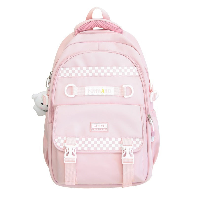 Kawaii Fashion Bag Whimsical Plaid Twilight Backpack