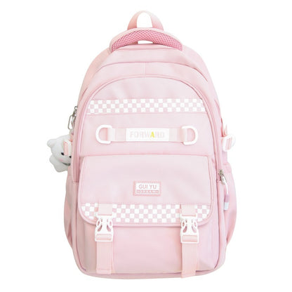Kawaii Fashion Bag Whimsical Plaid Twilight Backpack