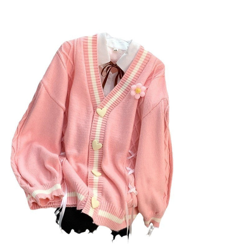 Kawaii Fashion Sweater Whimsical Dreamweaver Knitted Cardigan