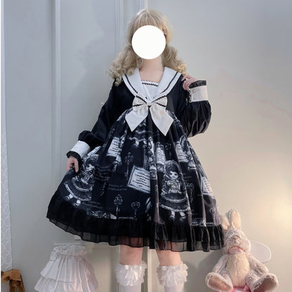 Kawaii Fashion Goth Dress Midnight Velvet Enchantment Dress