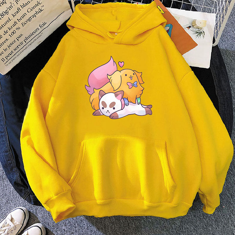 Kawaii Fashion Hoodie Whimsical Canvas Dreamer Pullover