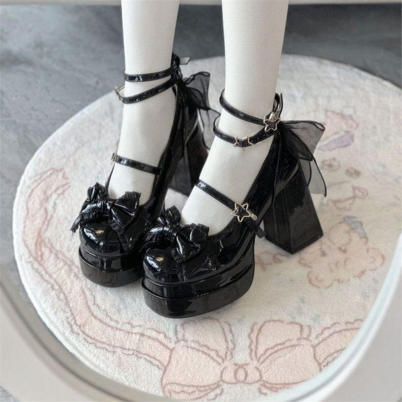 Kawaii Fashion Shoes Whimsical Twilight Buckle Heels