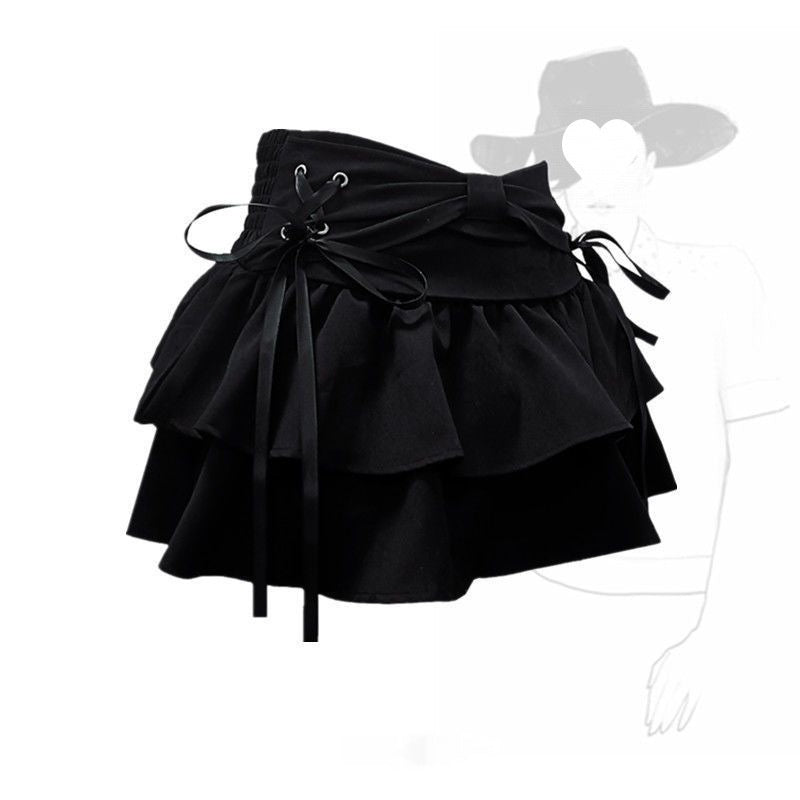 Kawaii Fashion Skirt Twilight Breeze Pleated Bow Skirt