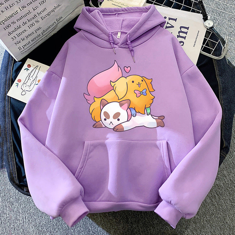 Kawaii Fashion Hoodie Whimsical Canvas Dreamer Pullover