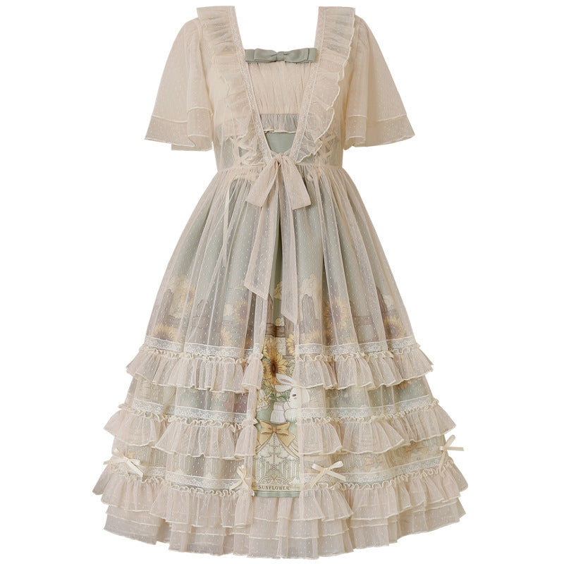 Kawaii Fashion Lolita Dress Velvet Moonbeam Suspender Ensemble