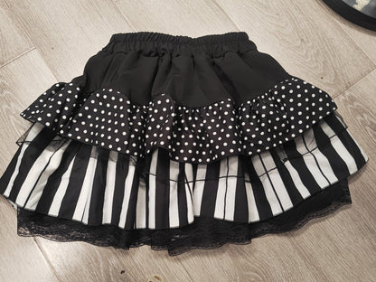 Kawaii Fashion Skirt Crescendo of Midnight Chiffon Pettiskirt