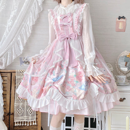 Kawaii Fashion Lolita Dress Whimsical Cherry Blossom Dreamer Dress