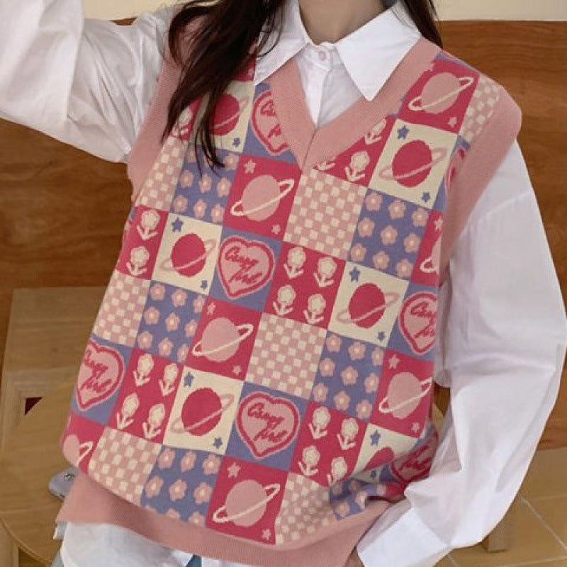 Kawaii Fashion Sweater Blossom Petal Whisper Vest