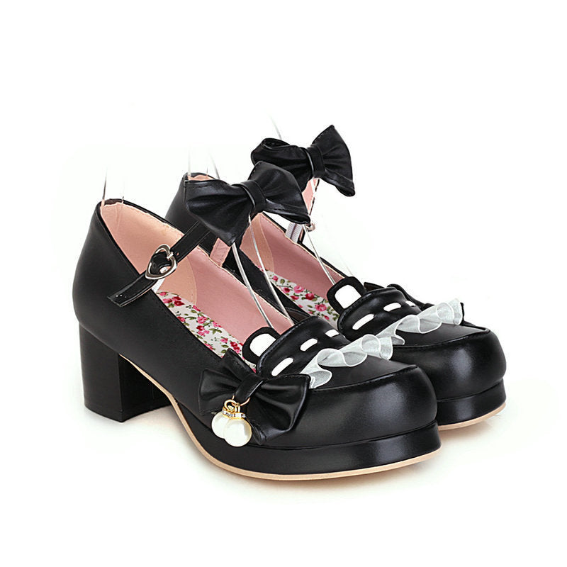 Kawaii Fashion Shoes Velvet Apricot Dreamstep Heels