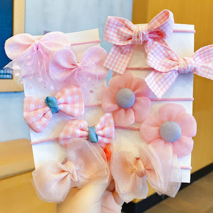 Kawaii Fashion Whimsical Blossom Bow Hair Accessory Ensemble