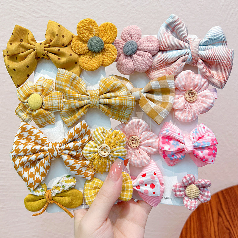 Kawaii Fashion Whimsical Blossom Bow Hair Accessory Ensemble